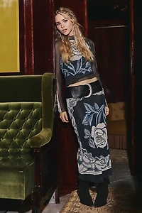 The Shadow Printed Midi Skirt Set