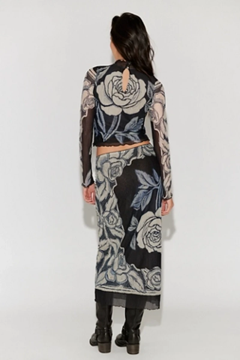 The Shadow Printed Midi Skirt Set