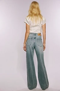 FP Exclusive OneTeaspoon Jackson Star Seam Studded Wide-Leg Jeans
