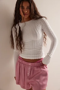 So Soft Seamless Modal Cable Long Sleeve