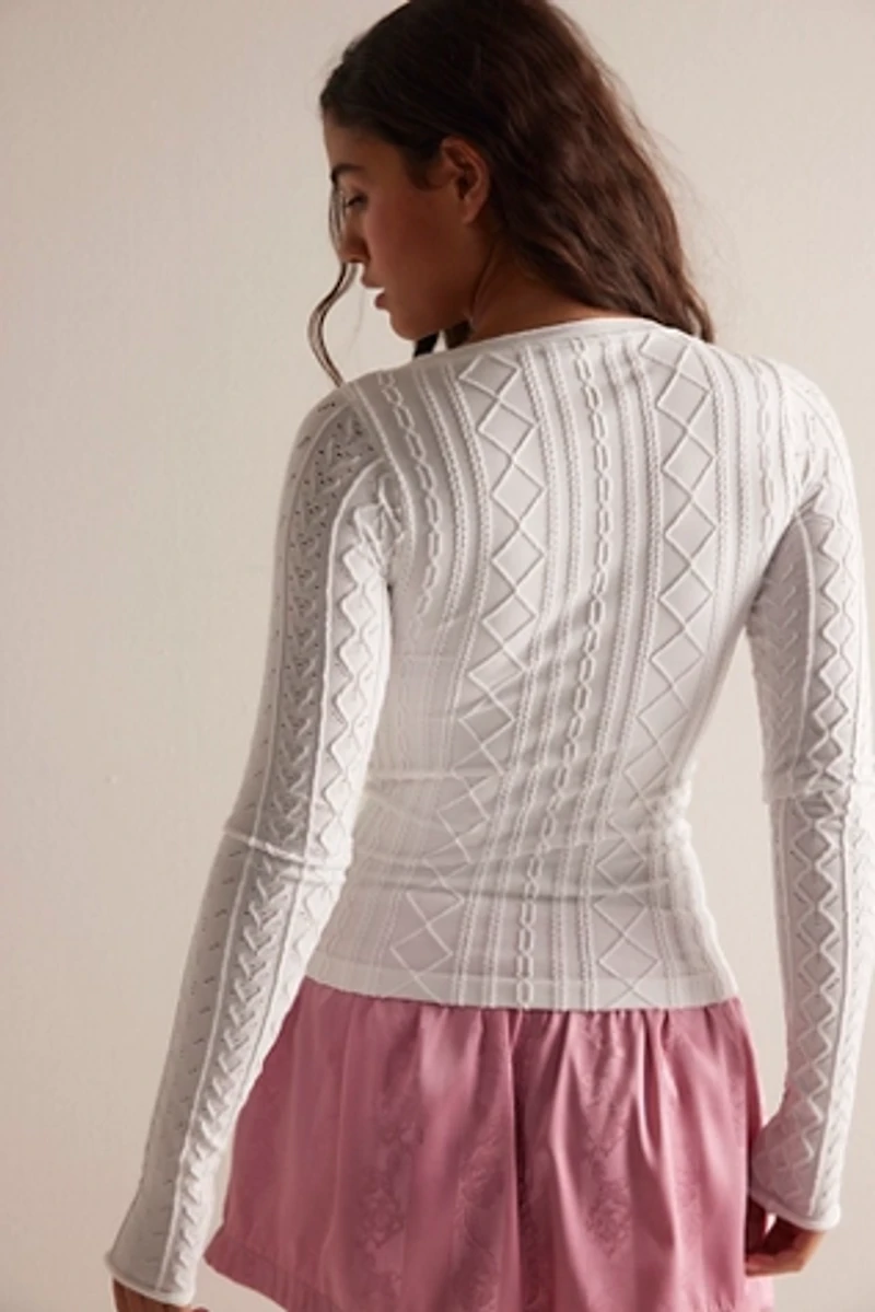 So Soft Seamless Modal Cable Long Sleeve