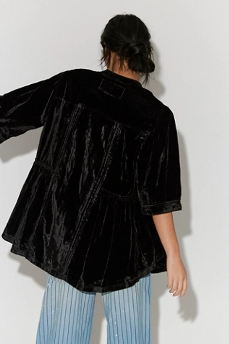 We The Free Velvet Willow Button Down