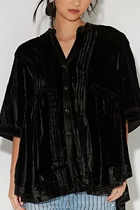 We The Free Velvet Willow Button Down