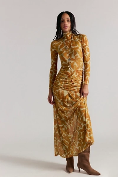NIA Santal Ruched Drop Waist Strapless Maxi Dress | Pacific City