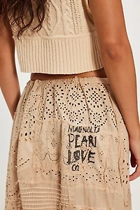 Magnolia Pearl Eyelet Patchwork Pissarro Skirt
