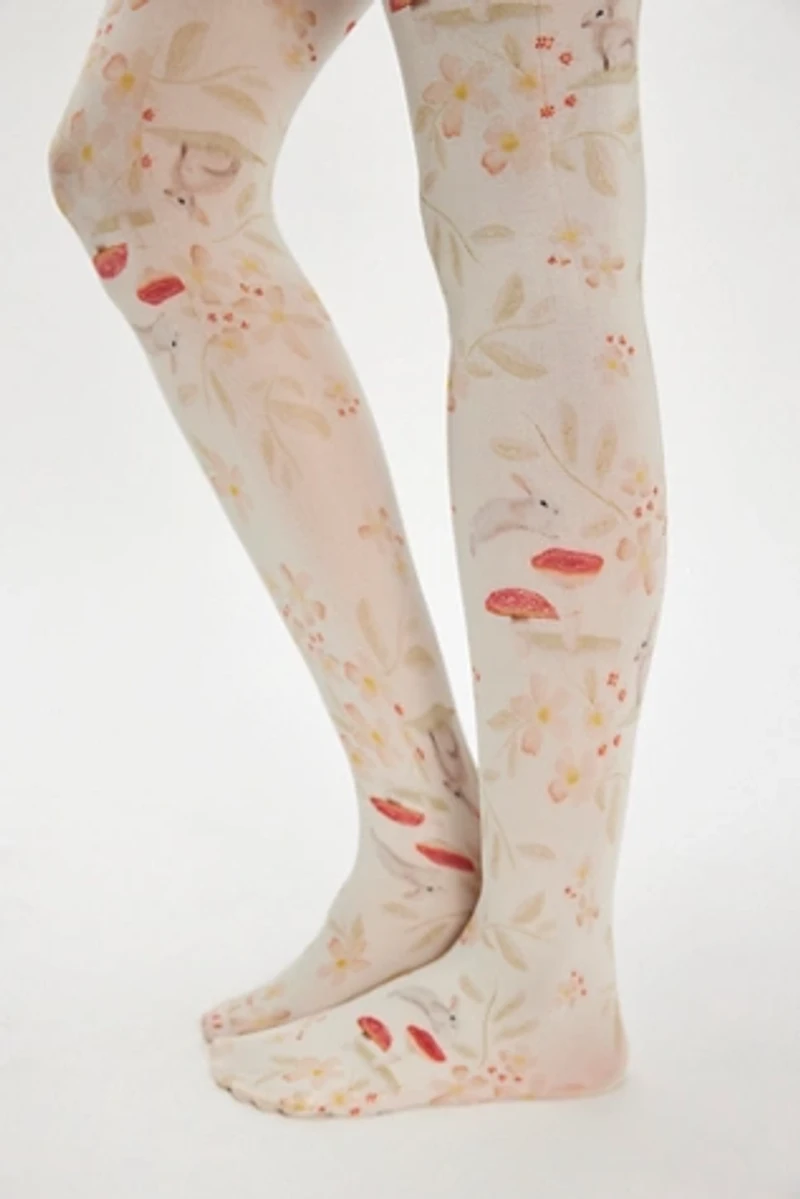 Whimsical Forest Bunny Tights