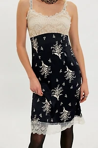 Anna Sui Lace Combo Slip Midi Dress