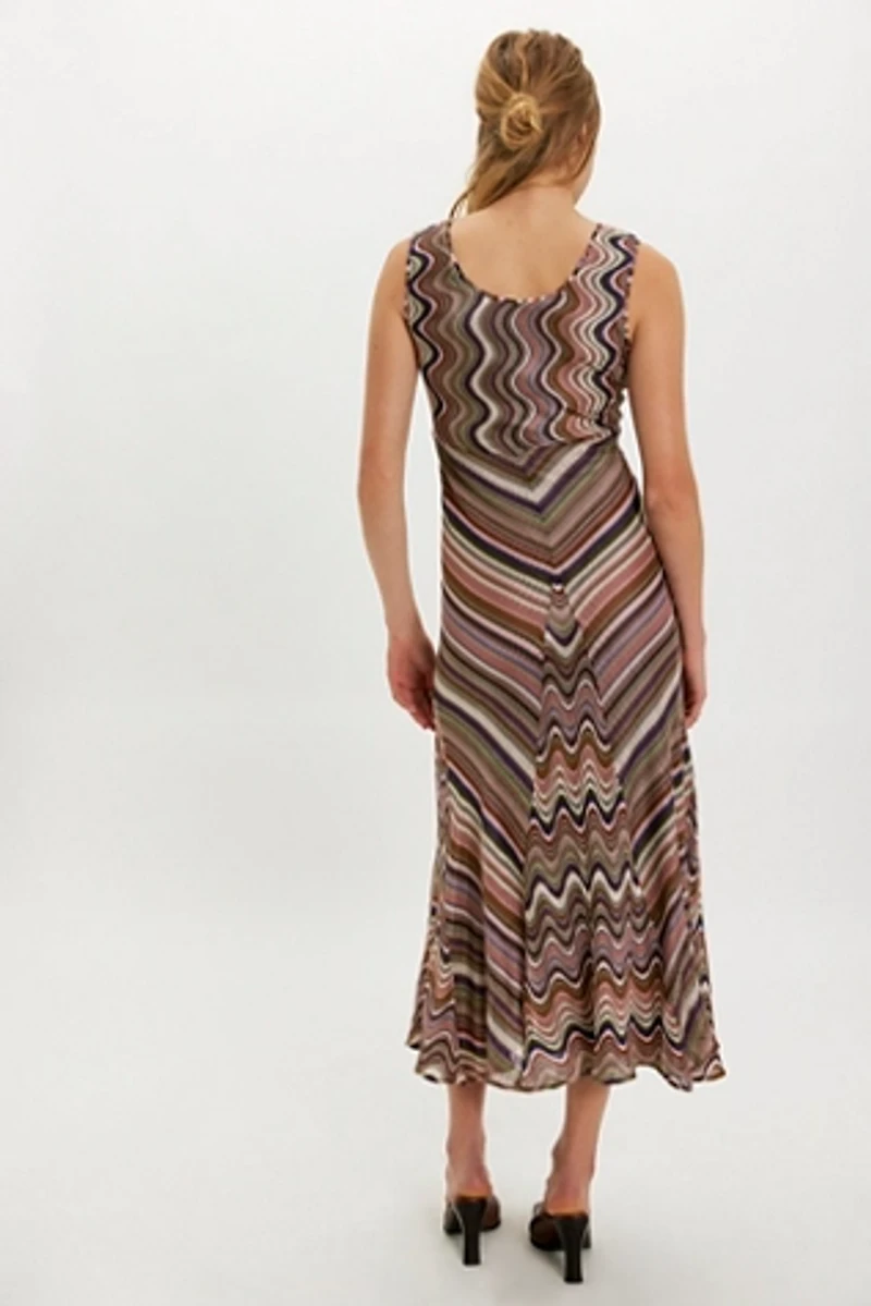 Anna Sui Godet Knit Midi Dress