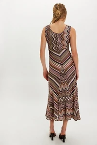 Anna Sui Godet Knit Midi Dress