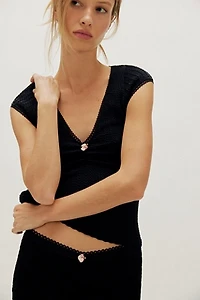 Ella Cable Knit Seamless Tee