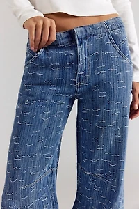 We The Free Front Row Wide-Leg Flare Jeans