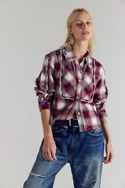 We The Free Georgia Plaid Embroidered Button Down