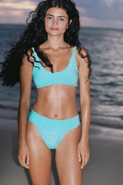 free-est Dylan Lurex High-Waist Bikini Bottoms