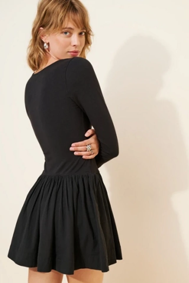 BHLDN Talia Strapless Drop-Waist Mini Dress | The Summit