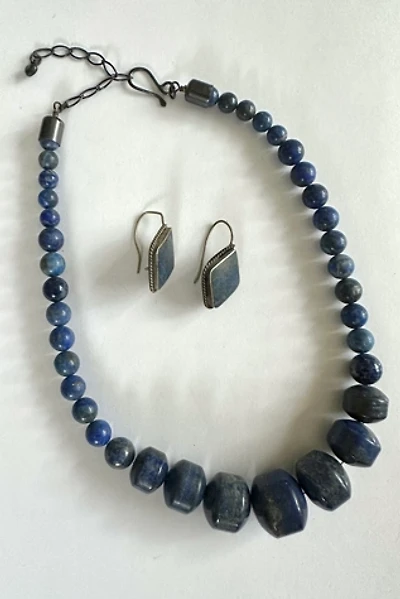 Vintage Sterling Silver and Lapis Lazuli Set Selected by Grievous Angel Vintage