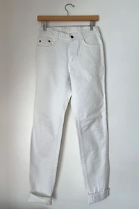 Vintage 1980s White Lee Denim Pants Selected by Grievous Angel Vintage