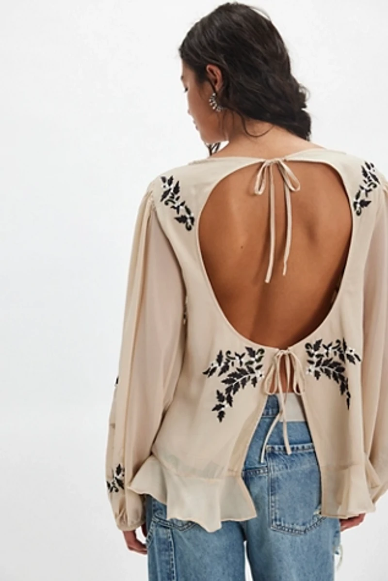 Worlds Apart Embroidered Blouse