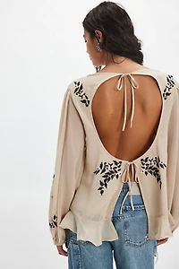 Worlds Apart Embroidered Blouse