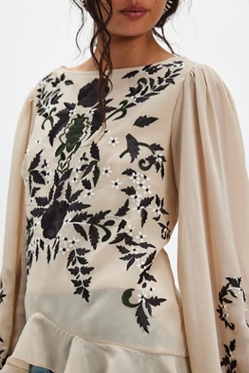 Worlds Apart Embroidered Blouse