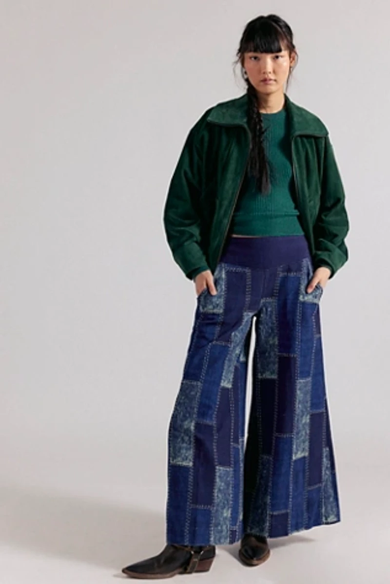 We The Free Patches Wide-Leg Flare Jeans