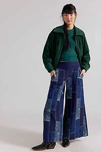 We The Free Patches Wide-Leg Flare Jeans