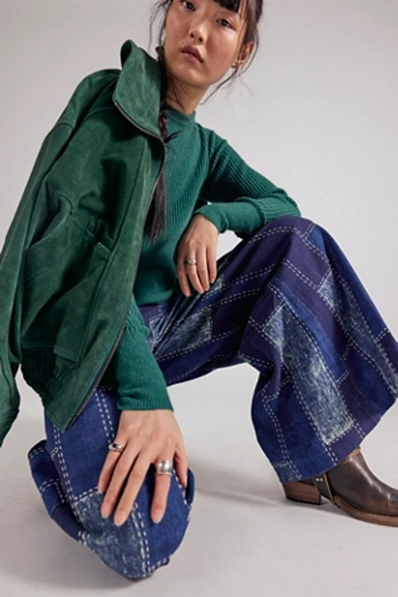 We The Free Patches Wide-Leg Flare Jeans