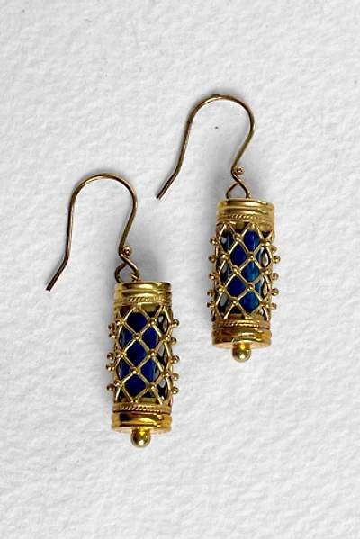 Vintage 90s 24K Gold Plated Sterling Silver Ancient Revival Cage Bead Earrings Selected by MARMALADE