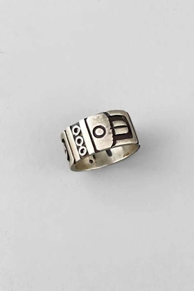 Vintage Sterling Silver Bird Spirit Graphic Band Ring Selected by MARMALADE