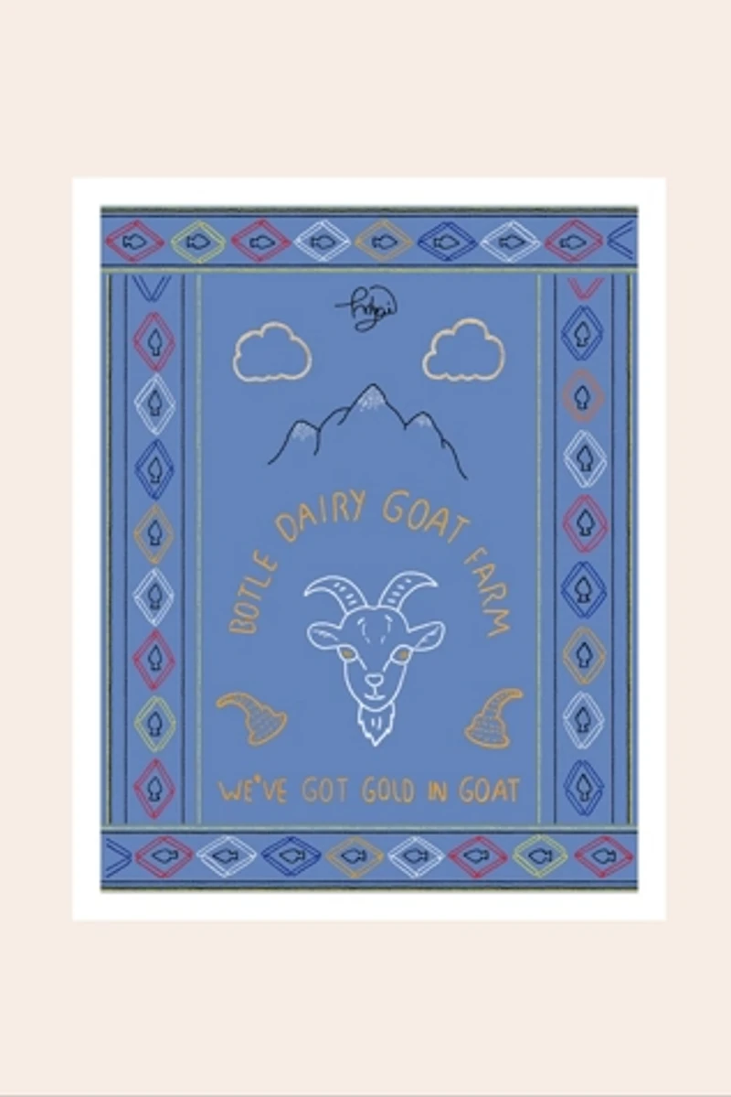 Proud Mary Gold Goat Fine Art Print