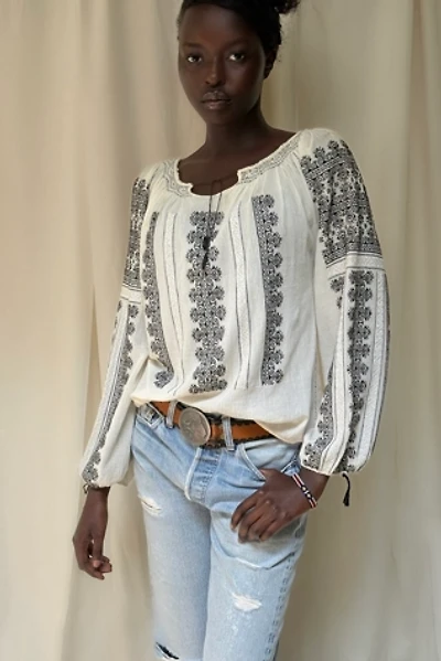 Vintage 1970's Hand Embroidered Folk Blouse Selected By Afterlife Boutique