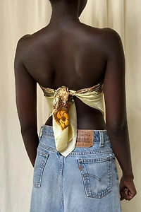 Y2K Paisley Satin Scarf Selected By Afterlife Boutique