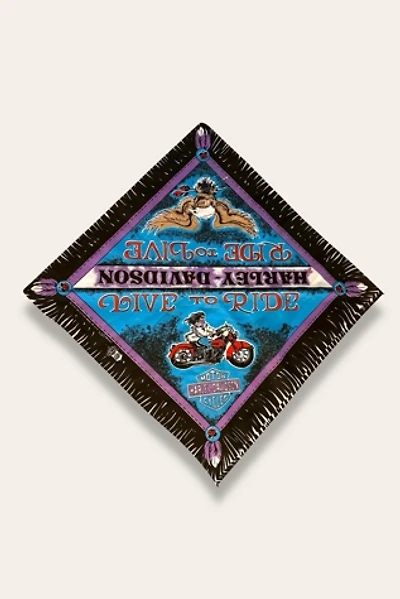 Vintage 1980's Deadstock Live To Ride Motorcycle Bandana Selected By Afterlife Boutique