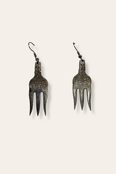 Vintage Engraved Mini Fork Earrings Selected By Afterlife Boutique