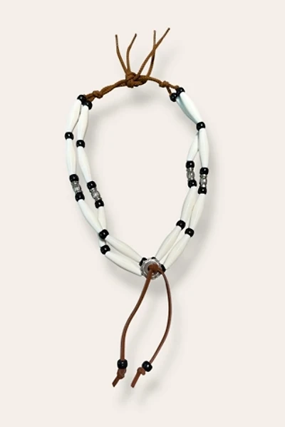 Vintage 1990's Beaded Concho Suede Western Style Necklace Selected By Afterlife Boutique