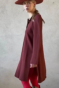 1990s Krizia Tunic Length Minimalist Jacket Selected by Personal Choice