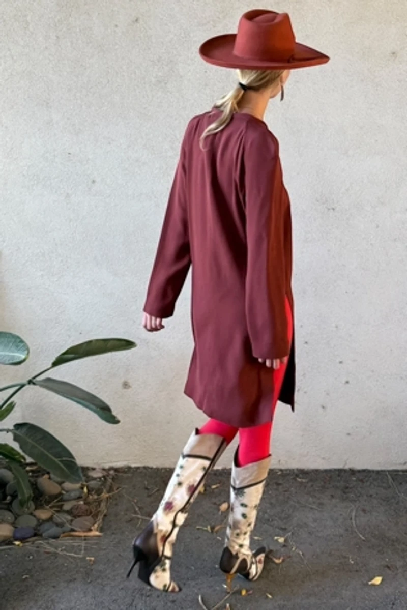 1990s Krizia Tunic Length Minimalist Jacket Selected by Personal Choice