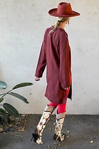 1990s Krizia Tunic Length Minimalist Jacket Selected by Personal Choice
