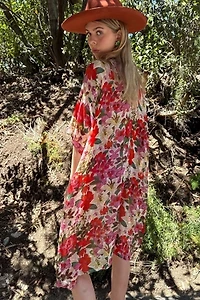 Koos van den Akker Sheer Floral Snap Front Duster Selected by Personal Choice
