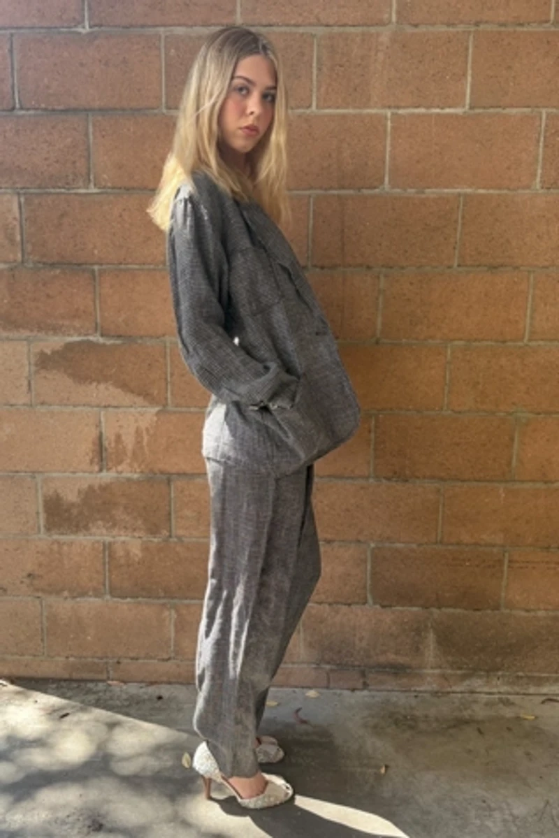 1990's Emanuel Ungaro Relaxed Linen Pant Suit Selected by Personal Choice