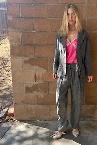 1990's Emanuel Ungaro Relaxed Linen Pant Suit Selected by Personal Choice