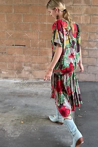 1980s Krizia Plum Blossom Print Skirt Set Selected by Personal Choice
