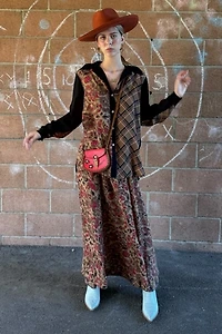 1990s Koos of Course! Reversible Skirt Semi Sheer Set Selected by Personal Choice