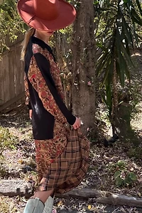 1990s Koos of Course! Reversible Skirt Semi Sheer Set Selected by Personal Choice