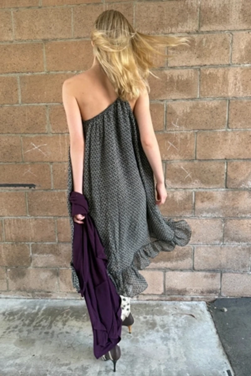 Isabel Marant One Shoulder Ditsy Print Maxi Dress Selected by Personal Choice