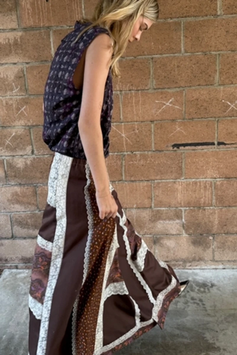 1970s Patchwork Maxi Skirt Selected by Personal Choice