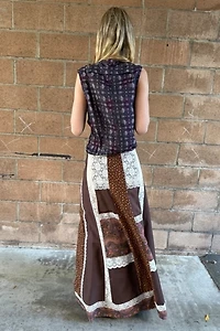 1970s Patchwork Maxi Skirt Selected by Personal Choice