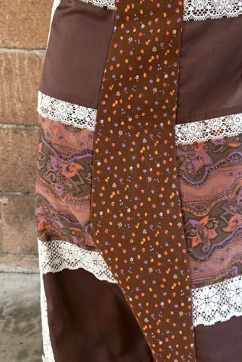 1970s Patchwork Maxi Skirt Selected by Personal Choice