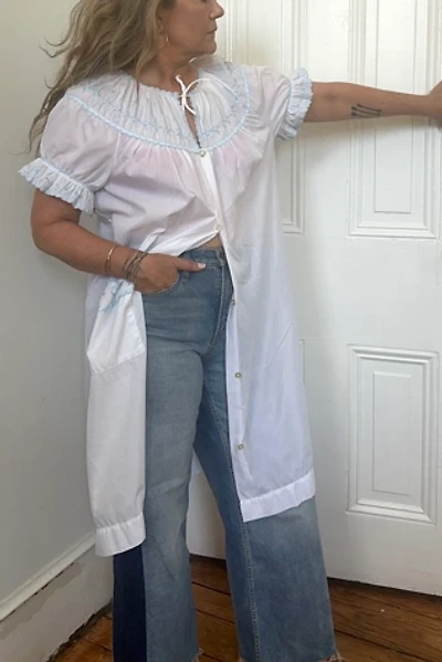 Vintage Embroidered Short Sleeved Babydoll Duster Selected by KA.TL.AK