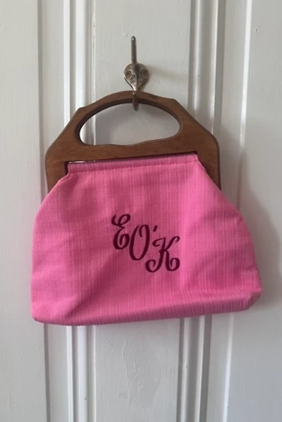 Vintage Hot Pink Monogrammed Bermuda Bag Selected by KA.TL.AK