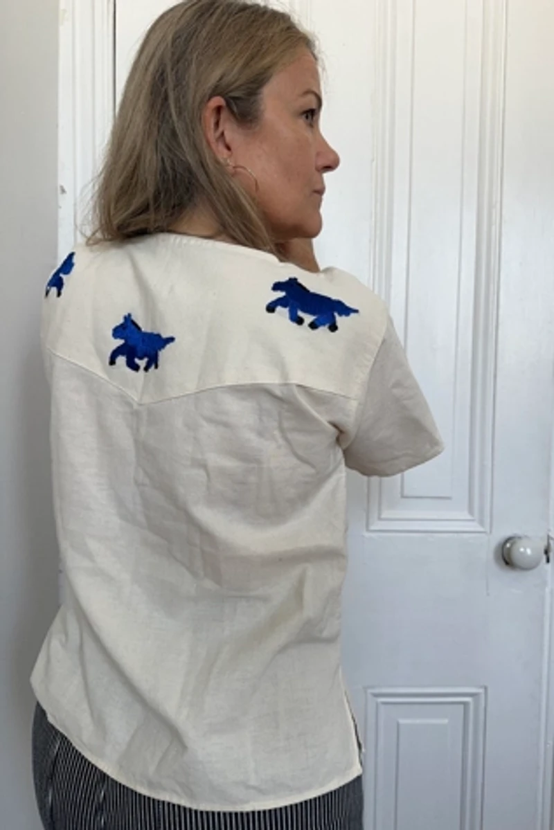 Handmade Embroidered Horse Play Shirt Selected by KA.TL.AK